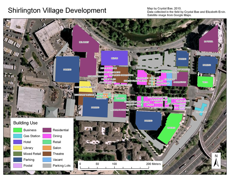 Shirlington GIS Data Collection for LandUse Surveying Path Mapping