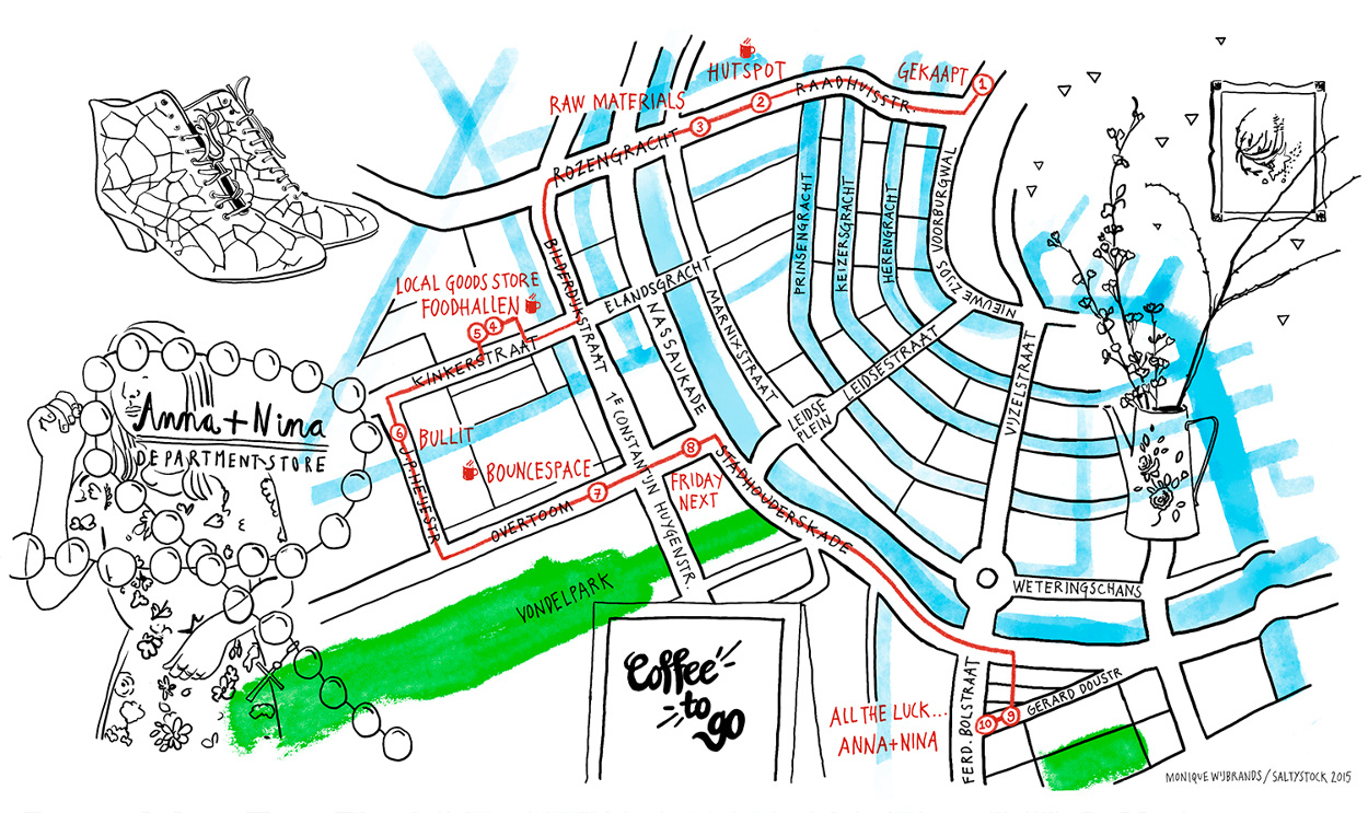 AMSTERDAM & PARTNERS - Maps for shopping in Amsterdam - Monique ...