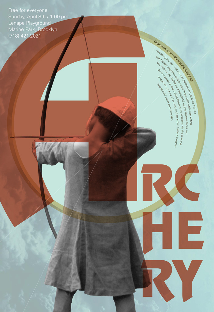 NYC Free Archery Event Flyer Portfolio