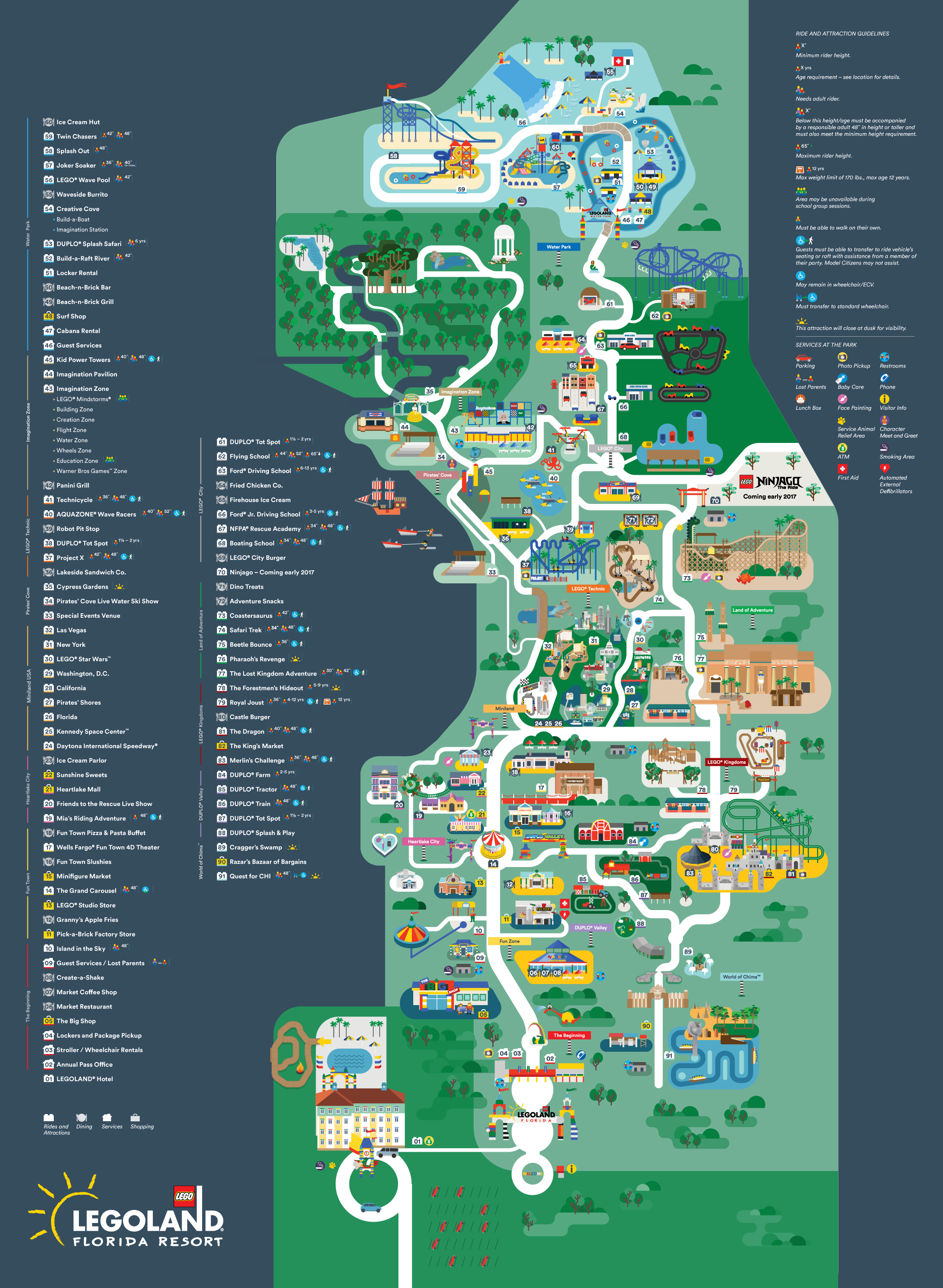 Lego Center Map Legoland map - Jing Zhang illustration