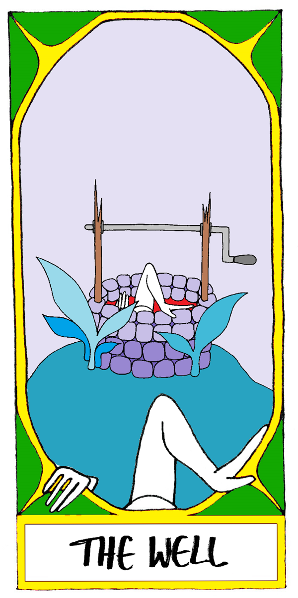 The Fool card from The Void Tarot, showing a minimalist figure at the edge of a blank, expansive space