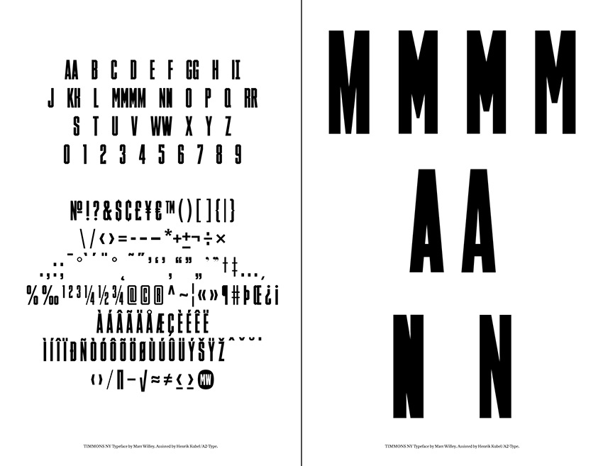 Timmons Typeface For Sale, for Cancer Charity - Matt Willey