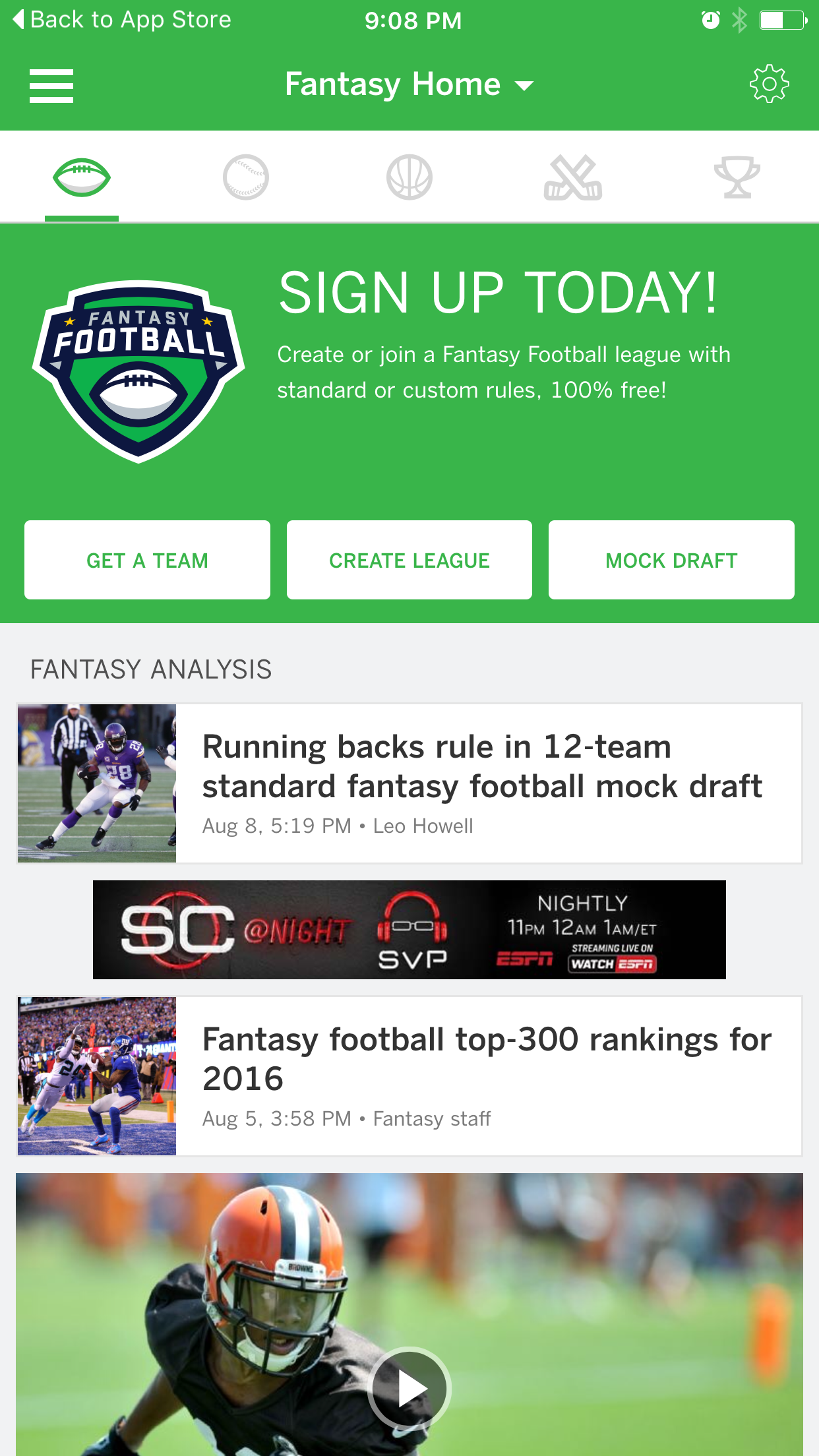 ESPN Fantasy Football Logo and App icon Keir Novesky