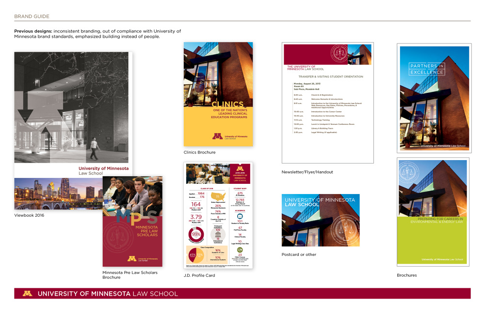 UMN Law School Rebranding julie longo designs
