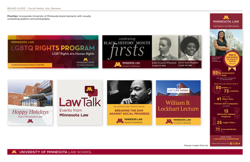 UMN Law School Rebranding julie longo designs
