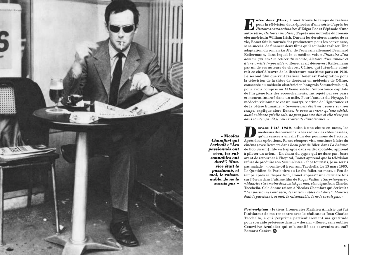 De Quel Cancer Est Mort Maurice Ronet Maurice Ronet, revue Schnock - Jean-Luc Bitton, auteur et journaliste