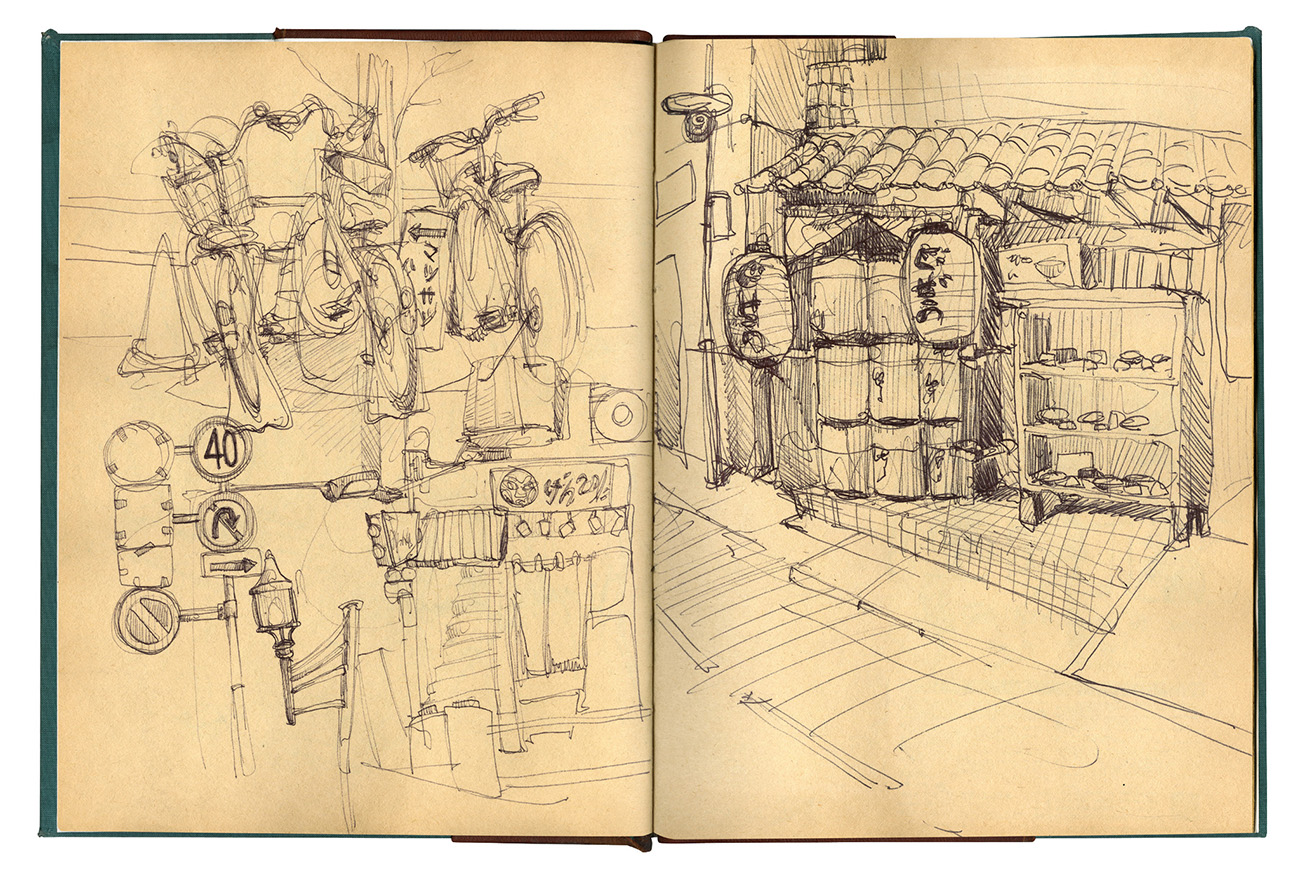 Japan sketchbook Jenniferleaver