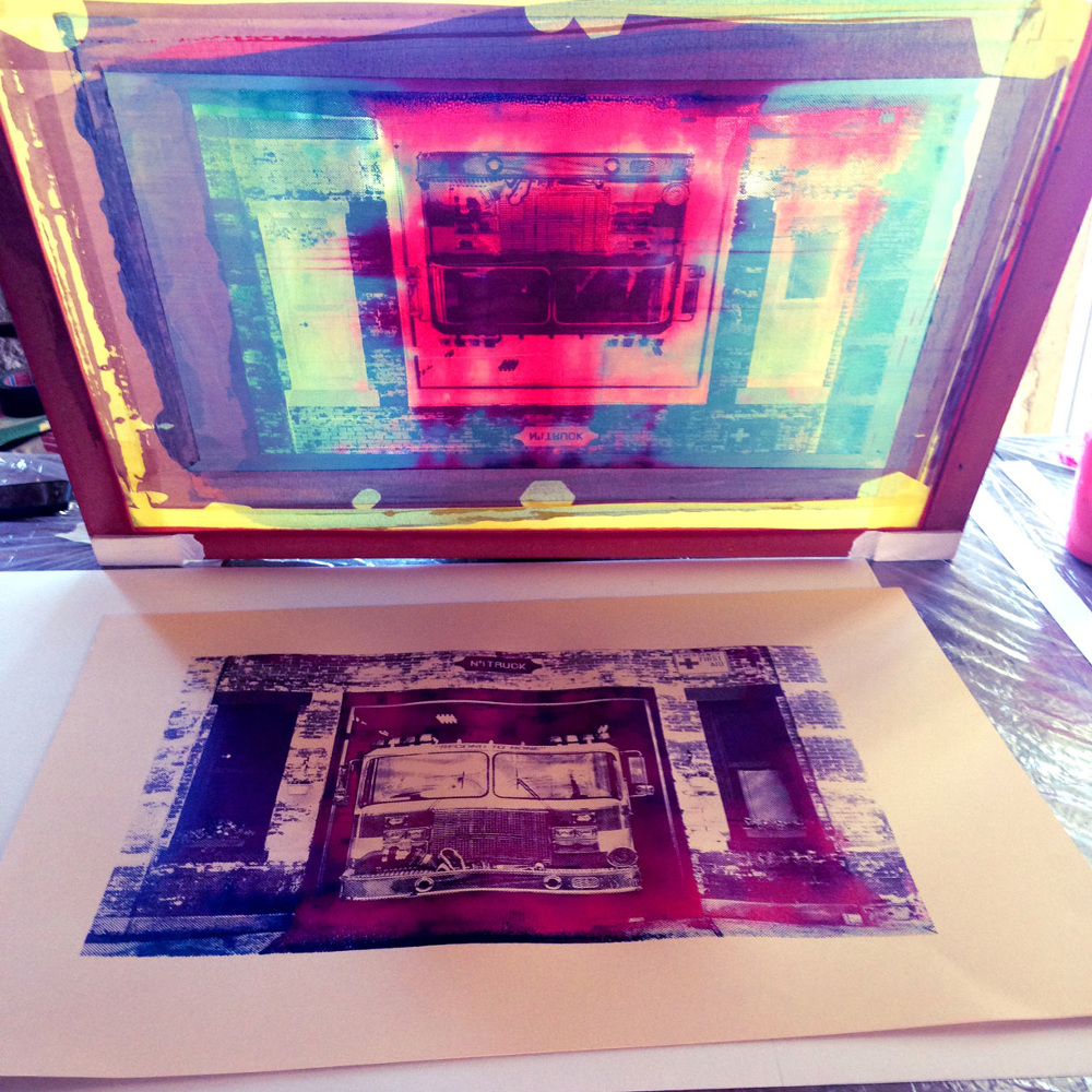 DIY silkscreen printing Atelier Volant Design graphique