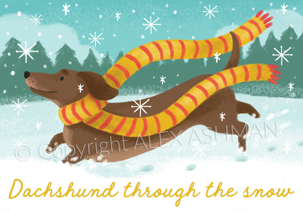 Dachshund through the snow...in a one dog open sleigh... - Alex Ashman ...