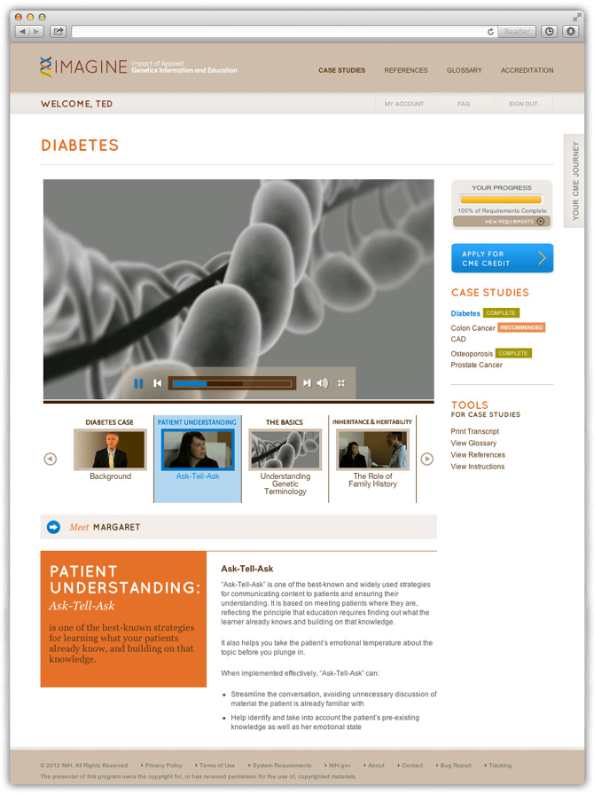 national institute of health portfolio of lisa marie perkins