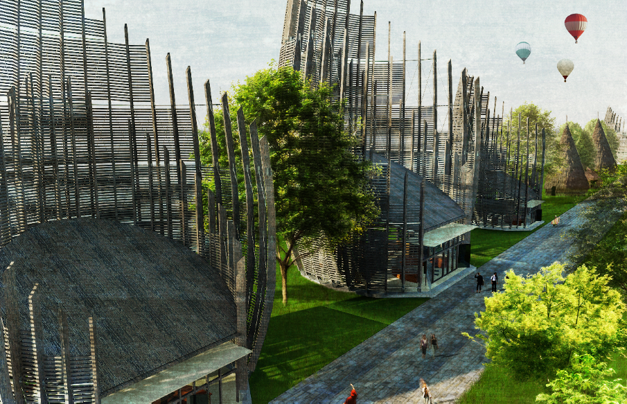 Jean Marie Tjibaou Cultural Center Ra 3d Jean Marie Tjibaou Cultural Center Ra 3d