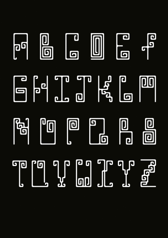 Key Shaped Lettering 'Keys' Typeface - Chloë Johnston Graphic Design