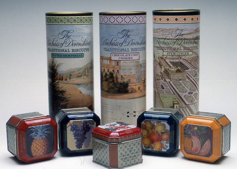 Sweet tins & biscuit boxes for Chatsworth ianlogandesigntins
